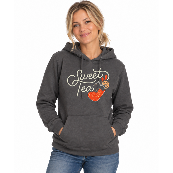 Model wearing the Sweet Tea Hoodie.